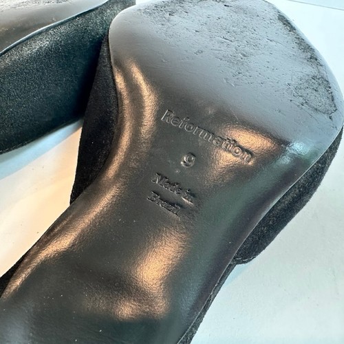Reformation Wilda Kitten Heel Black Size 9 Slip-On Point Toe Classic Comfort - Picture 8 of 9