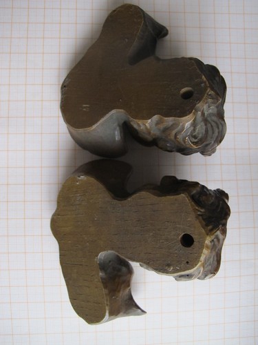 2 Stück Engelsköpfe  Putten bildschöner Wand- oder Möbel-Schmuck 9x9x5 cm - Bild 6 von 8