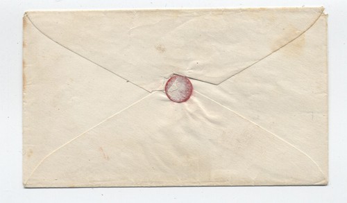 c1850 Lansingburgh NY red CDS stampless cover large 5 rate handstamp [k.371 - Bild 2 von 3