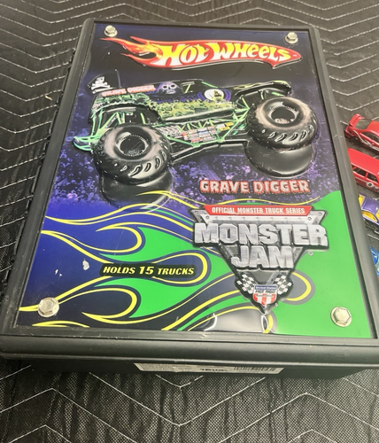 Grave Digger Hot Wheels Monster Jam custodia portaoggetti con 13 AUTO - Foto 7 di 9