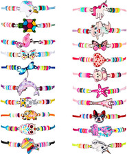 20 Pcs Colorful Friendship Bracelets Set for Girls - Rainbow Party Favors