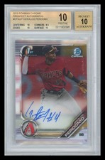 Geraldo Perdomo - 2019 Bowman Chrome Prospect Auto 1st BGS 10 Pristine