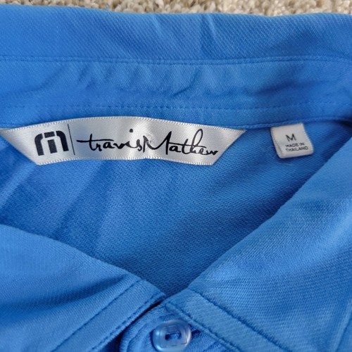 Travis Mathew Herren mittelblau schwarz gestreift Performance Stretch Golf Polo SS - Bild 4 von 6