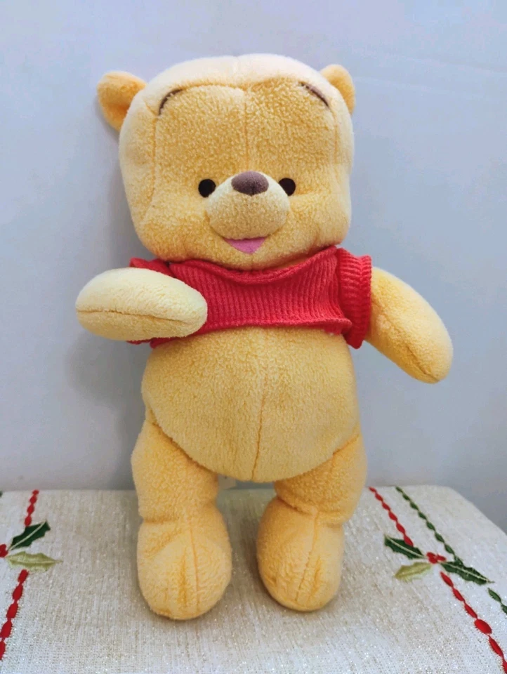 Винтажное плюшевое детское милое мягкое животное Winnie The Pooh Rattle Fisher Price 11 дюймов - Изображение 2 из 4