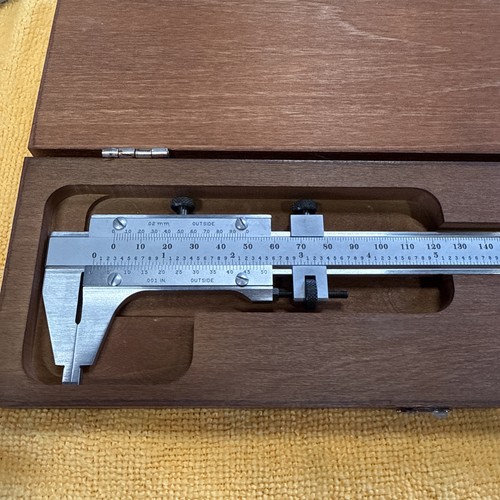 Starrett No. 123 E & M Master Vernier Caliper 8.5"  W Wooden Box  Excellent - Bild 15 von 16