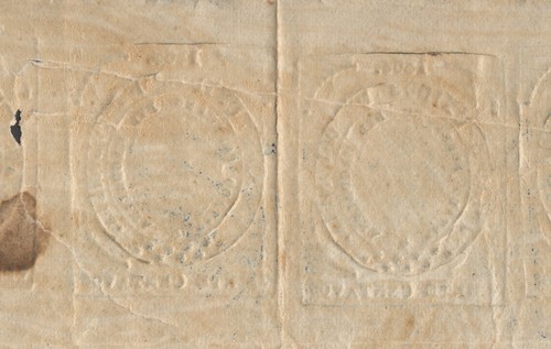 SELLOS RAROS COLOMBIA 1868 UNIDOS 20c BLOQUE PROVISIONALES 18 INC TETE BECHE FILA - Imagen 18 de 20