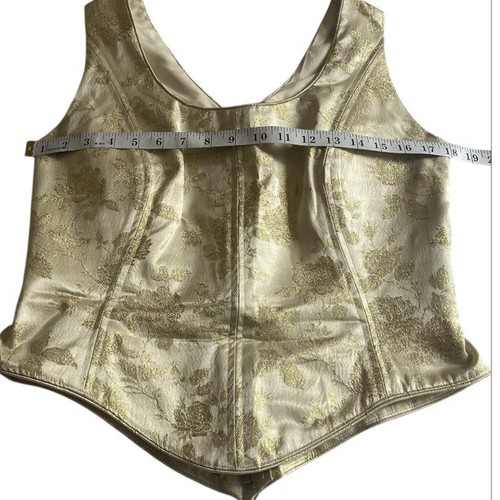 Womens Metallic Gold Wedding Corset Size 16 By Nicola Anne - Picture 5 of 6