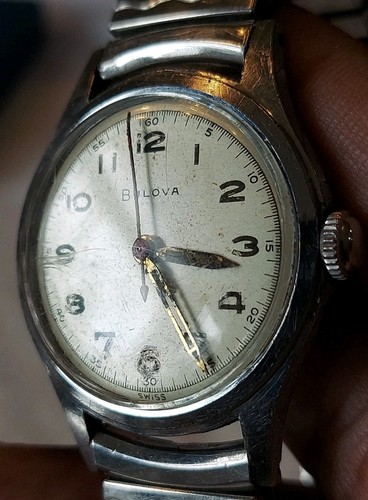 Vintage L1 Bulova 10BCC 15 Jewels Man's Wrist Watch Swiss Made - Picture 14 of 17