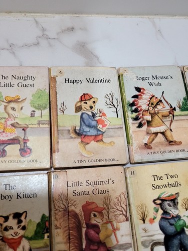 VTG Original Set of 10 1949 Tiny Golden Book by Dorothy Kunhardt Read Desc - Imagen 4 de 13