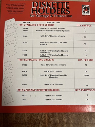 C-Line Software Ringbuch Diskettenhalter, C-Line # 61708 10 Halter pro Packung - Bild 5 von 8