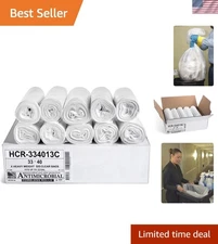 33 Gallon Clear Trash Bags - Heavy Duty 500 Count, Unscented for Commercial Use