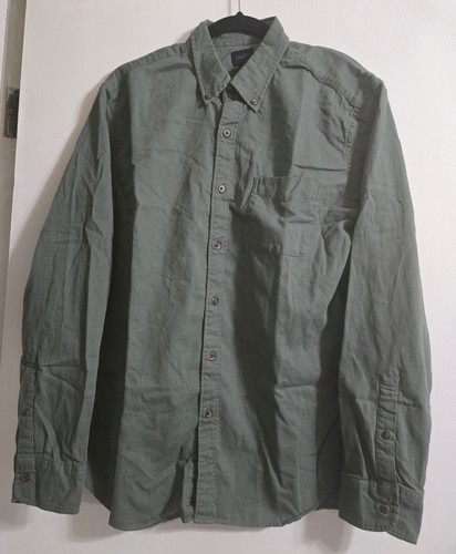 J. Crew Men's Textured Corduroy Button Down Shirt Long Sleeve Green Size Large - Picture 2 of 6