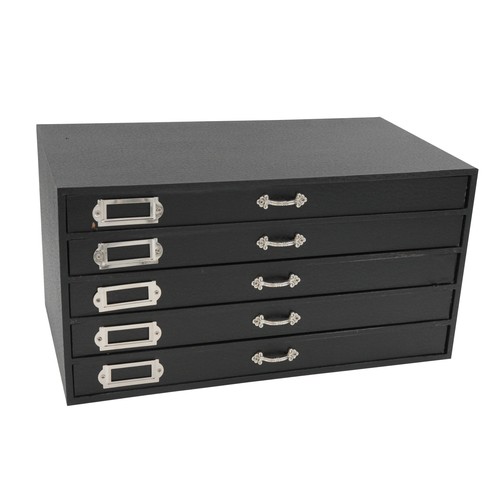 SSWBasics Jewelry Storage Organizer (Jewelry Box), Black Faux Leather 5-Drawer - Picture 1 of 2