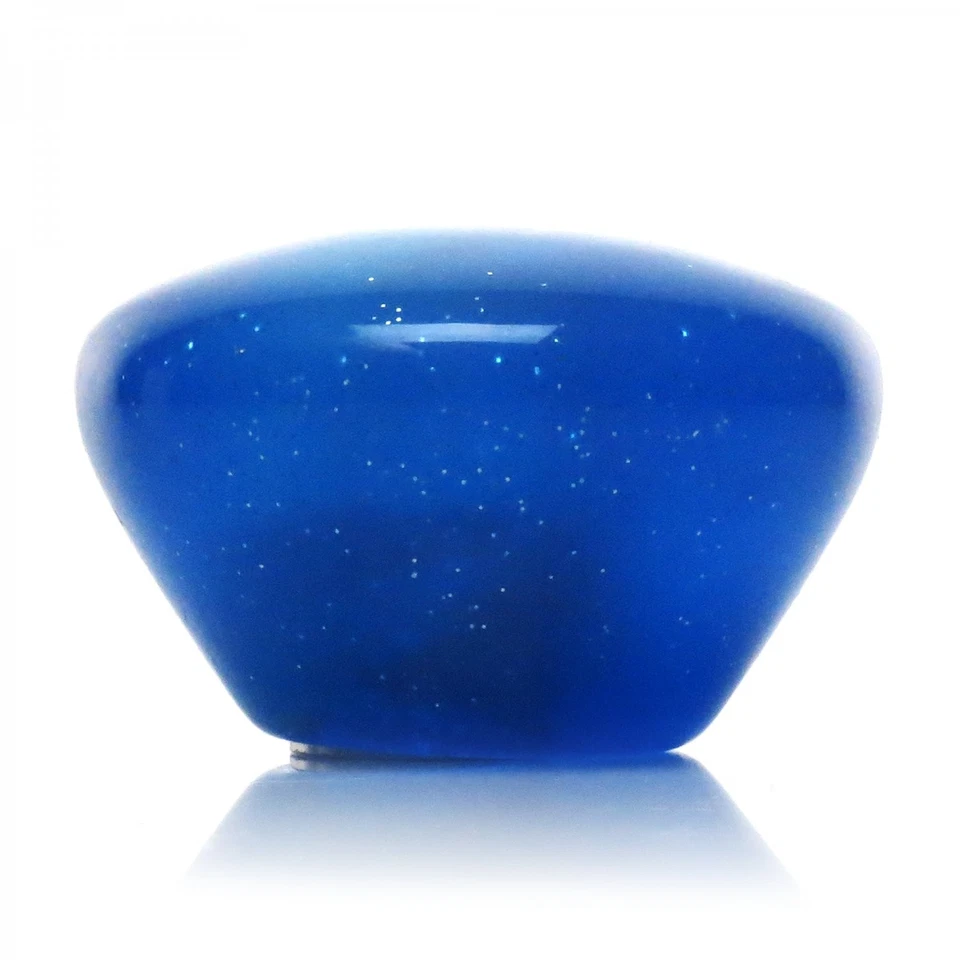 Negro solo en una perilla de cambio de escamas de metal retro azul con inserto M16 x 1,5 Foto 4 de 4