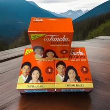 Tancho Hair Dye Powder Natural Black 6 gram 