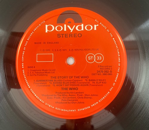 The Who - The Story Of The Who 2 x LP Record 2683069 Polydor 1976 Ex / Vg+ - Picture 10 of 19