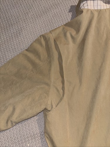 London Fog Men’s Full Zip Golf Bomber Windbreaker Jacket Khaki Tan/Beige Size XL - Picture 10 of 15