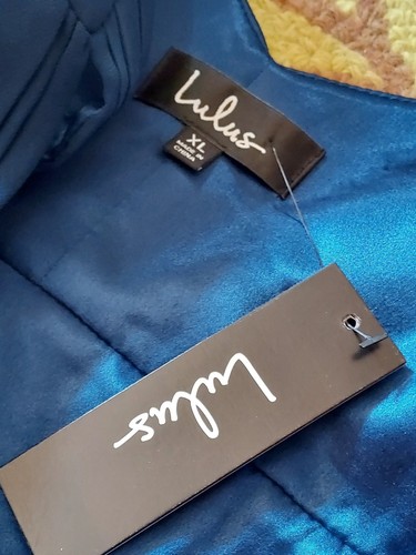 Lulus Maxi Dress Navy Blue Women's Size XL, Bridesmaid Gown - Picture 10 of 14