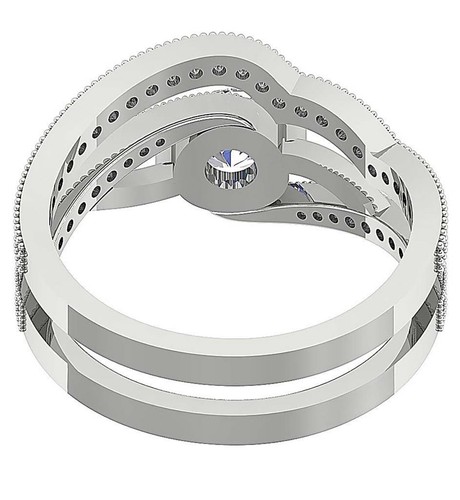 Genuine Diamond 1.50 Ct Bridal Wedding Ring Set 9.20mm 14K Rose Gold Prong Set - Picture 7 of 10