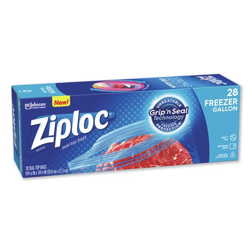 Ziploc 314445BX 9,6 pulgadas x 12,1 pulgadas. 1 gal. Bolsas Congelador Cremallera - CL (28/Caja) Nuevas - Imagen 4 de 5