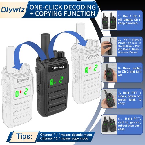 Walkie Talkies for Adults - Long Range Rechargeable Two-Way Radios with VOX H... - Bild 7 von 7