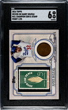 Sandy Koufax 2016 Topps World Series Champion Coin Stamp Penny /25 SGC 6