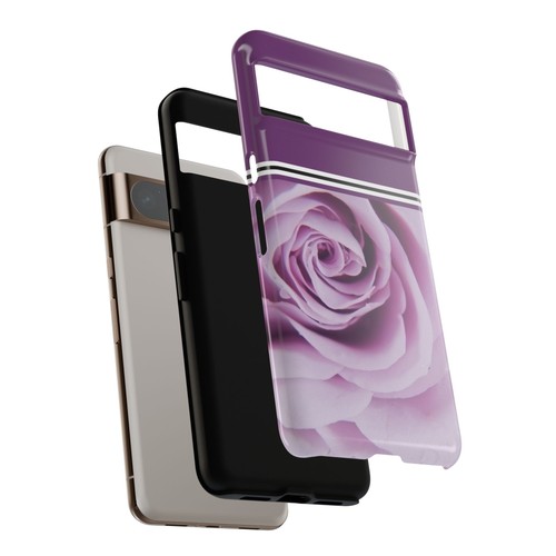 Funda de teléfono resistente SHSD Apple iPhone Samsung Galaxy Pixel, flor púrpura - Imagen 116 de 230