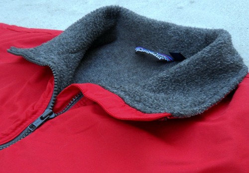 Vtg 80's 90's Patagonia Fleece lined Nylon Jacket Men's Sz L Red Made in USA - Picture 13 of 19