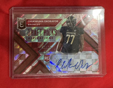 2018 Panini Elite Draft ASPIRATIONS RED AUTO CHUKWUMA OKORAFOR RC 21/75 Steelers