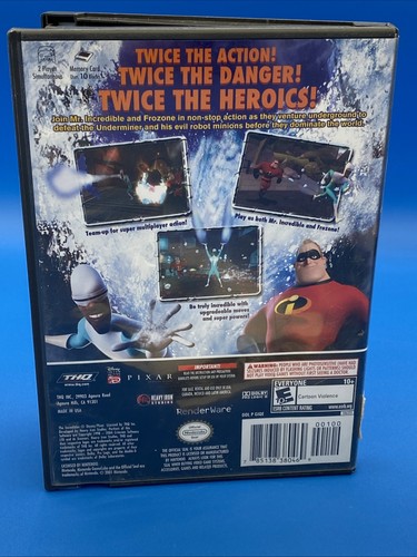 Incredibles: Rise of the Underminer (Nintendo GameCube, 2005) No Manual - Picture 6 of 6