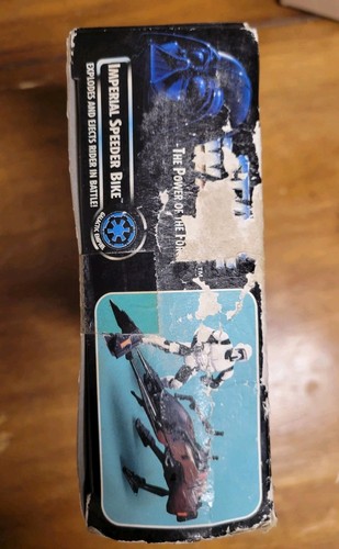 New Star Wars Power of the Force Imperial Speeder Bike with Biker Scout Action - Picture 2 of 4