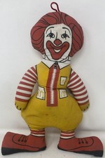 McDonald’s Vintage Ronald McDonald Stuffed Toy Doll 1970'S 16" Tall Plush Clown
