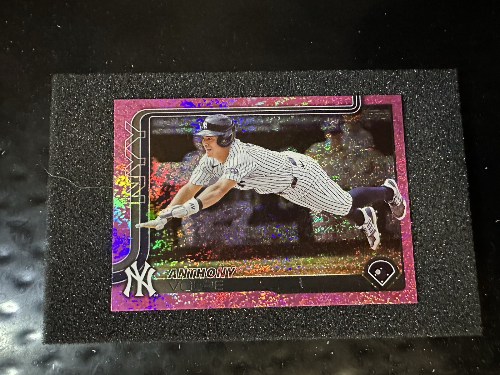 2025 Topps Series 1 - Anthony Volpe #35 Pink Holo Foil