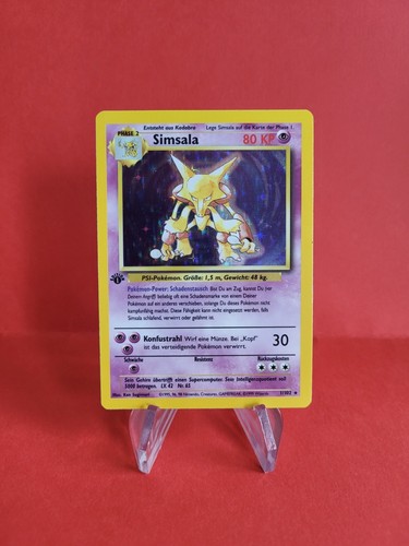 Pokemon Card/Card - Simsala Alakazam 1/102 - Base 1st Edition Holo Excellent++