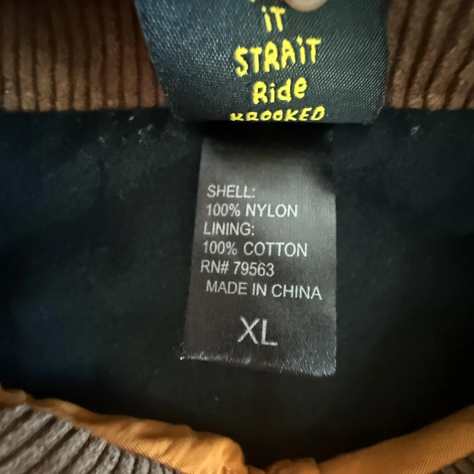 Krooked Skateboards Orange Coach Snap Jacket XL MoonSmile Gonz Barn Collar - Image 4 of 4