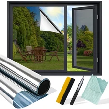 One Way Privacy Window Film with Installation Tools, Window Tint for Home Hea...