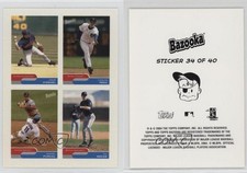 2004 Bazooka 4 on 1 Stickers Omar Vizquel Carlos Pena Rafael Furcal Gil Meche