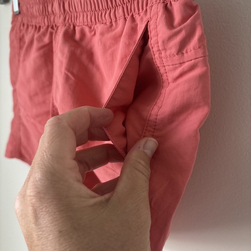 Patagonia Baggies Girls Boys Medium (10) 4” Inseam Coral Pink Unlined Kids - Picture 3 of 6