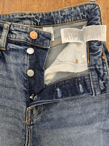 &Denim H&M Mom Jeans Damen 4 High Rise Stretch Button Fly Medium Wash Blau Denim - Bild 8 von 13