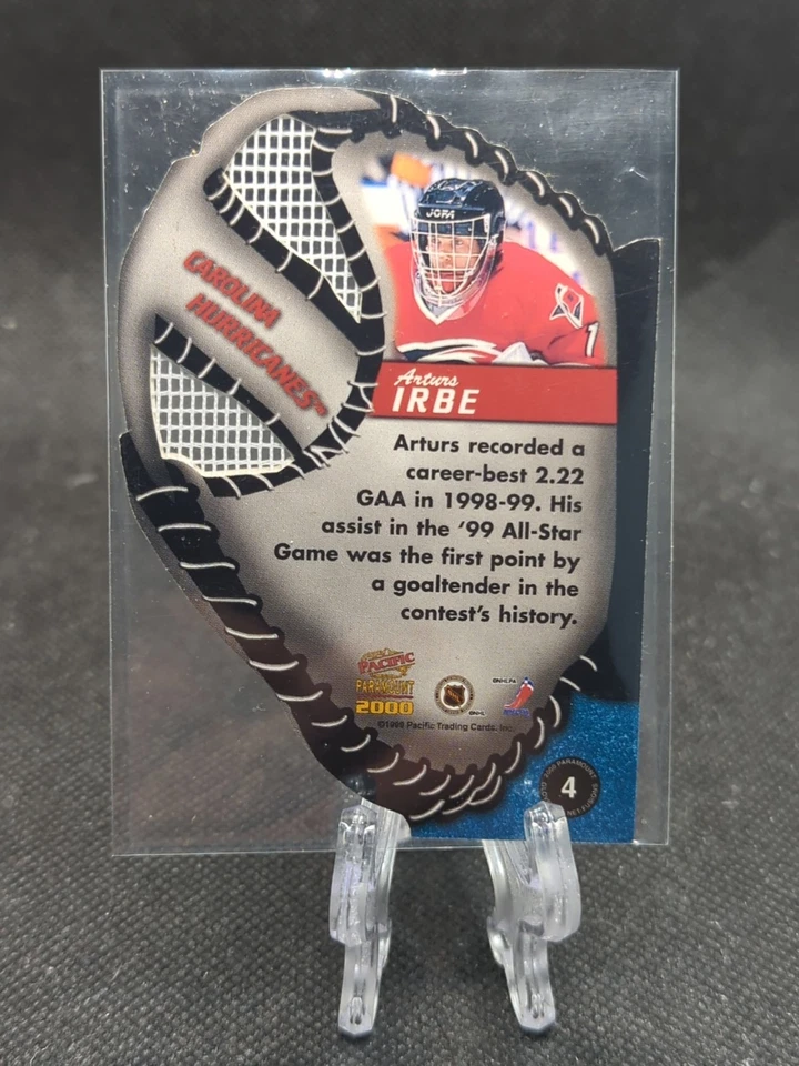 1999-00 ATURS IRBE PACIFIC PARAMOUNT GUANTE LATERAL RED-FUSIONES TROQUELADO HURACANES Foto 2 de 2