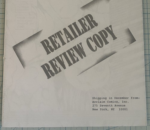 Troublemakers #1 NM Retailer Review Preview Signed Fabian Nicieza 1996 Acclaim - Picture 3 of 6