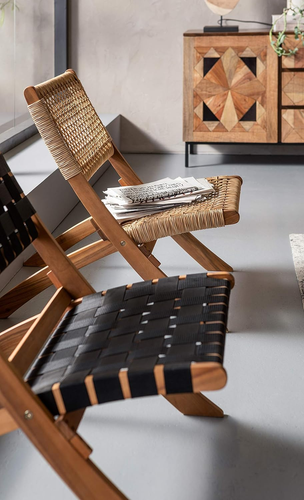 Sedia Pieghevole Copacabana, Rattan, Beige, Taglia Unica - Foto 5 di 12