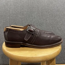 Johnston & Murphy Shoes Mens Size 8 M Brown Leather Monk Strap Dress Oxford