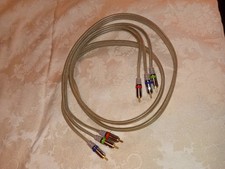 RCA Jacks 3-Channel Audio Video Cable Gold Leads. Heavy duty 6.25 Ft.