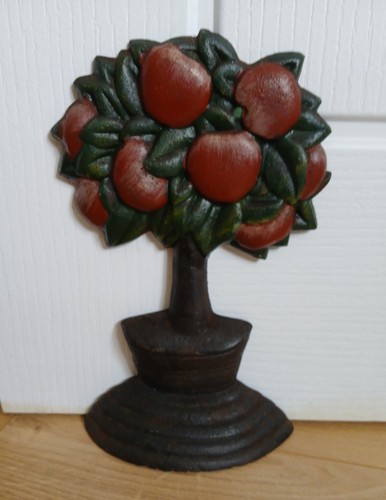 Cast Iron Fruit Tree Door Stop Wedge