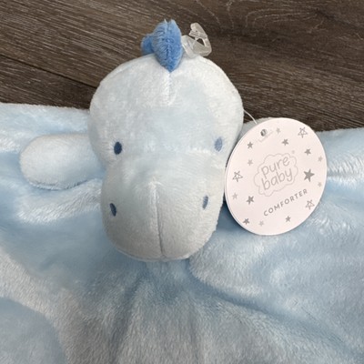 TJM blaue Dinosaurier Decke weiches Plüschtier neu mit Etikett - Schlafdecke Kind