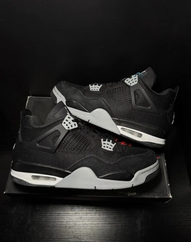 Size 9.5 - Jordan 4 Retro SE Mid Black Canvas (USED)