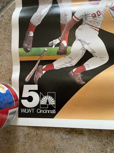Póster de béisbol vintage 1981 de los Cincinnati Reds - Imagen 5 de 6