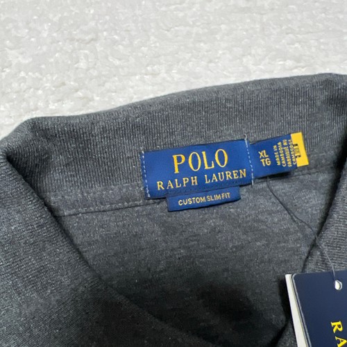 Polo Ralph Lauren Hombre Extra Grande Gris Calce Ajustado Rendimiento Pony c7 - Imagen 8 de 15