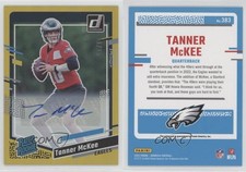 2023 Panini Donruss Rated Rookie Gold Auto /25 Tanner McKee #383 Rookie Auto RC